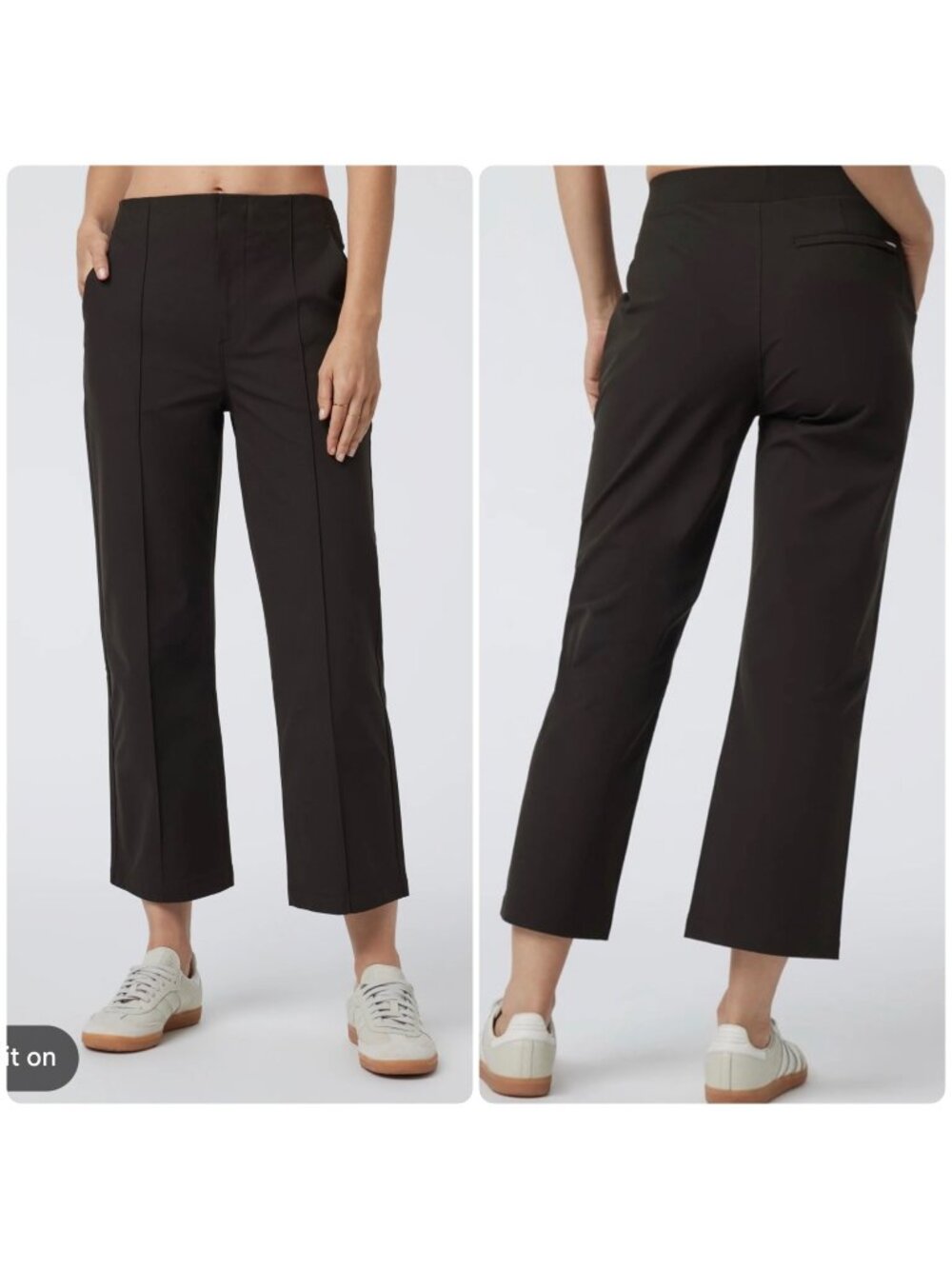 Vuori Meta Wide Leg Crop Pants Womens XL Chocolate Brown Performance Gorpcore